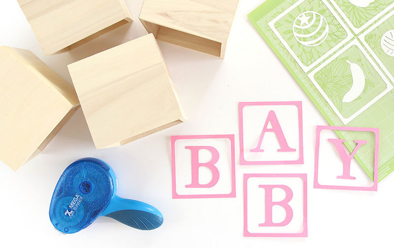 cardboard baby blocks