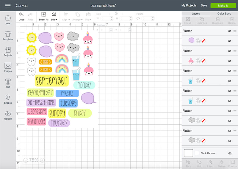 make your own planner stickers with printable vinyl cricut