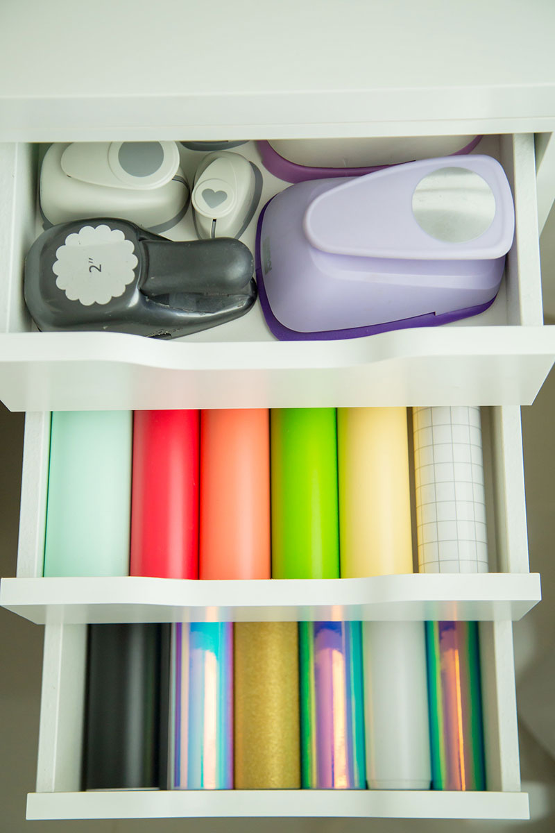 My Cricut Craft Room - Craft Room Tour My Organization And Storage Projects Jennifer Maker - Using an l shape, it made it easier to give my cricut its own area to allow for space while the mat is being pulled through the machine.