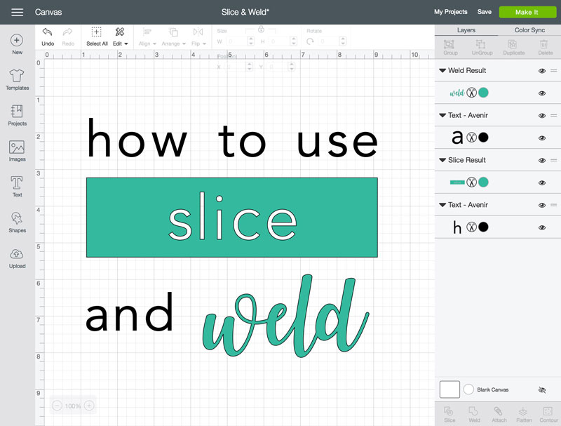 Download How To Use Slice And Weld In Design Space Cricut