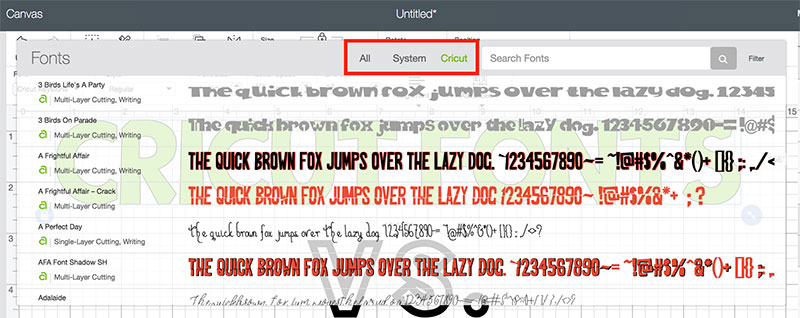Cricut Fonts Vs System Fonts Cricut - roblox fonts list