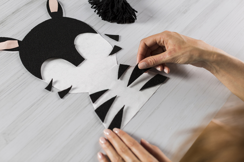3: Line Them Up! Stuffed Zebra Tutorial