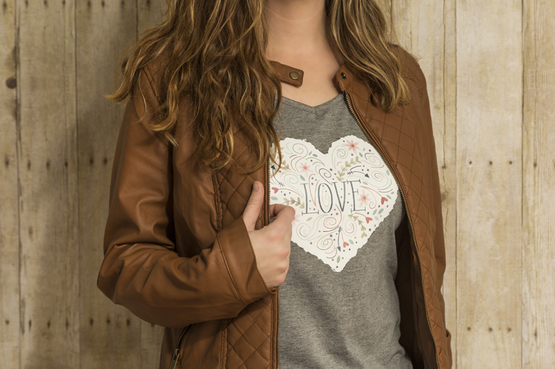 For the woman who wears her heart on her sleeve (or shirt). Cricut DIY T-Shirts We Love for Holiday Gifts