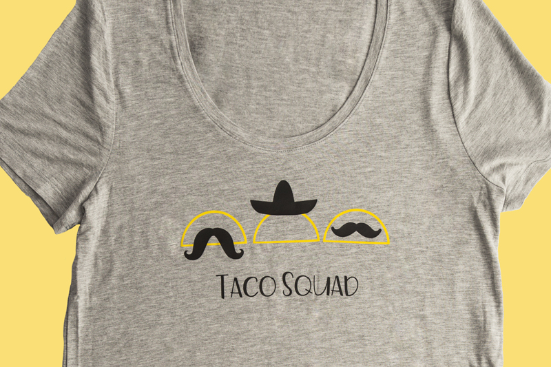 For the taco lover. Cricut DIY T-Shirts We Love for Holiday Gifts