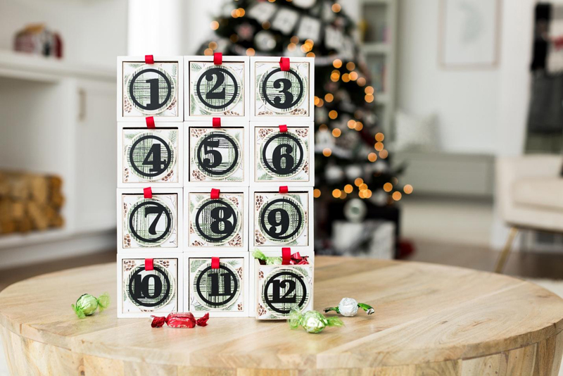 diy farmhouse holiday advent calendar