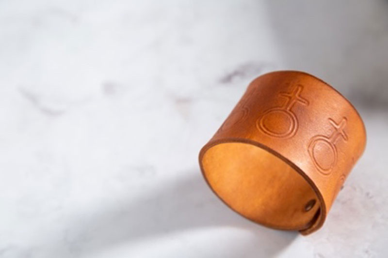 Cricut Leather Cuff project