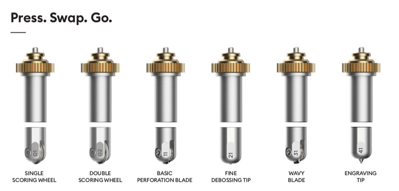 Cricut Maker tools: deboss, engrave, score, wavy cut, perforate