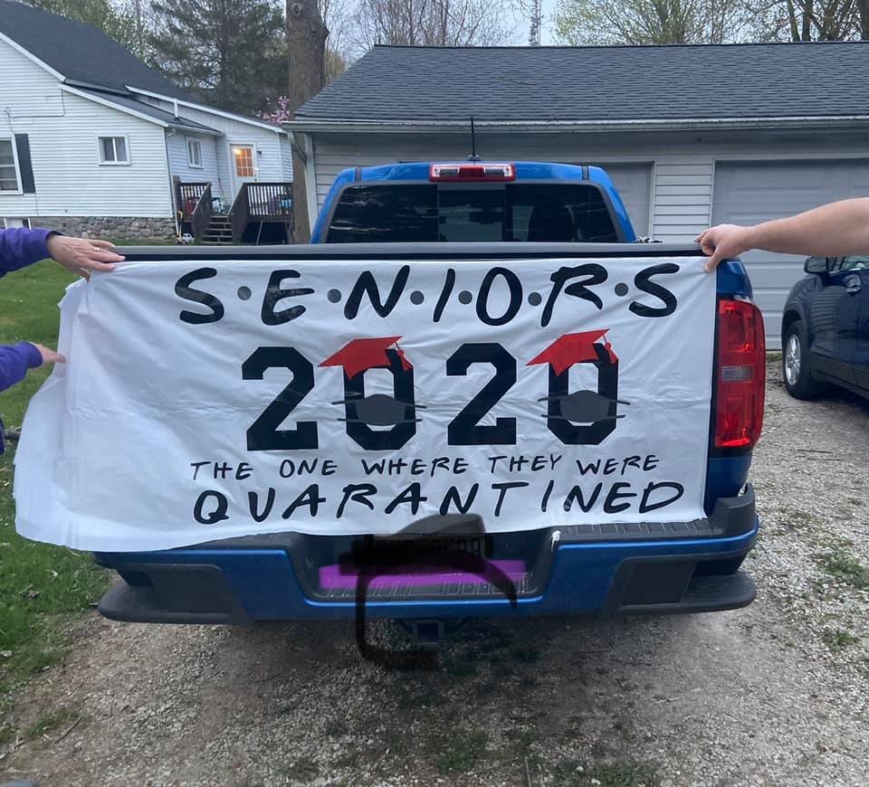 Shelley Miller's Graduation Convoy Banner Sign