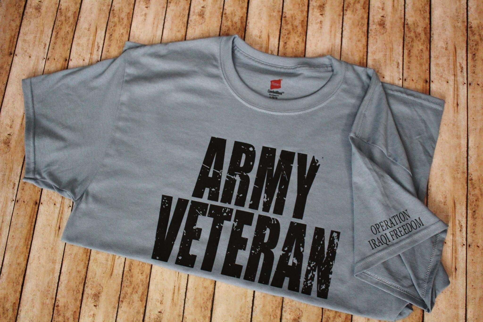 Army Veteran T-shirt made by James and Kayla Davis with a Cricut machine