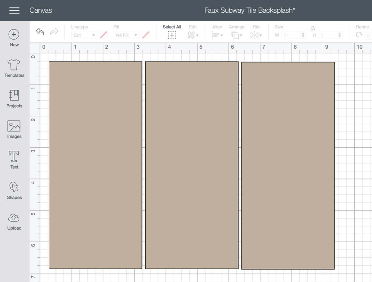 Creating a faux subway tile in Cricut Design Space software