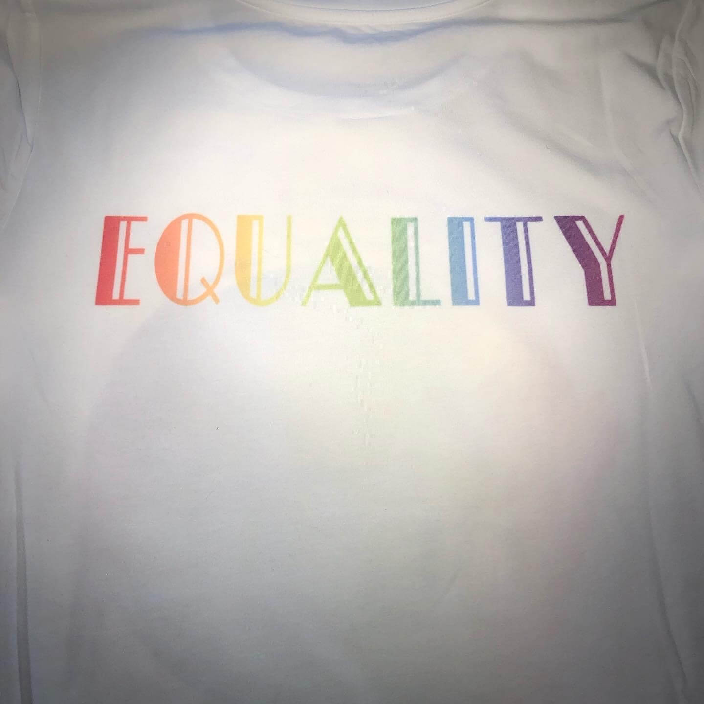 Equality Pride shirt with Cricut Infusible Ink