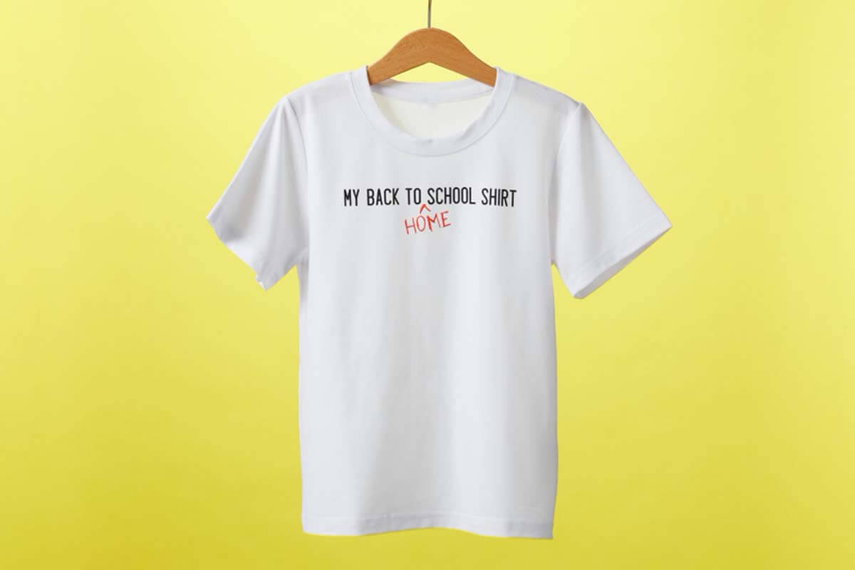 My Back to Home School T-shirt for back-to-school from Cricut Design Space