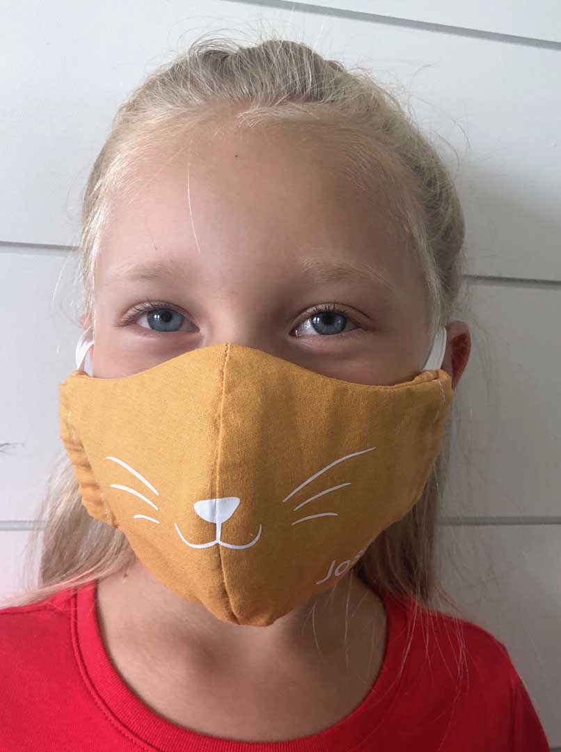 Cat face mask design from Cricut Design Space