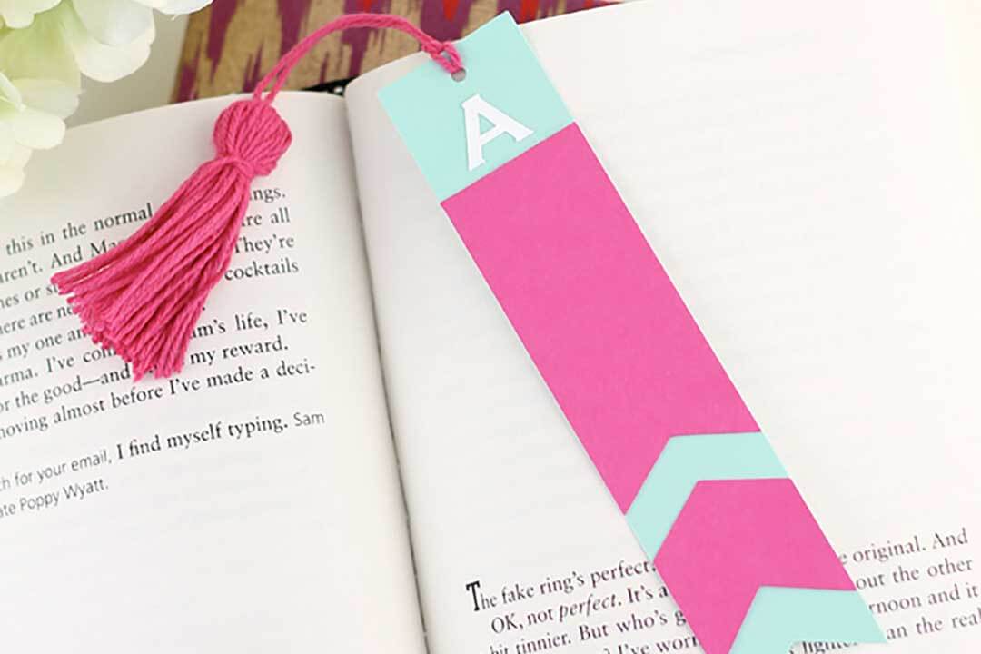 Custom made bookmark using a Cricut machine