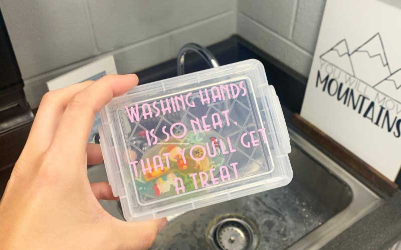 Handwashing treat box using Cricut Joy