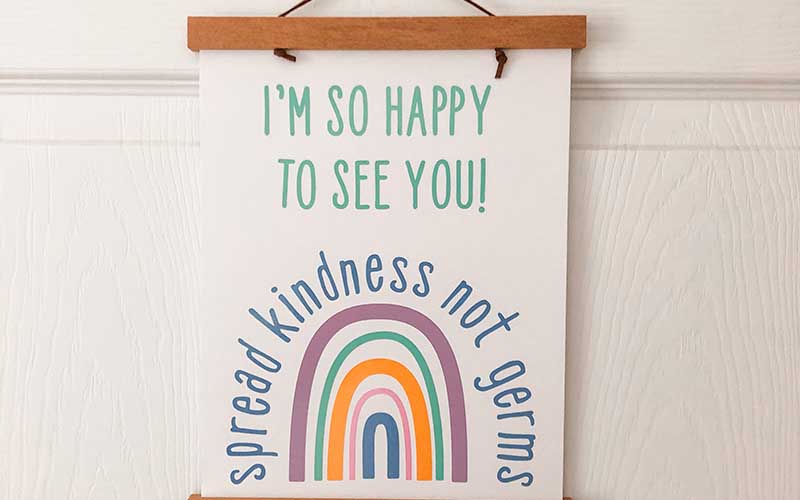 Spread Kindness Door Sign with Cricut smart cutting machines