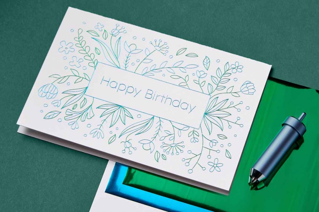 Happy Birthday Card using Cricut Foil Transfer Tool