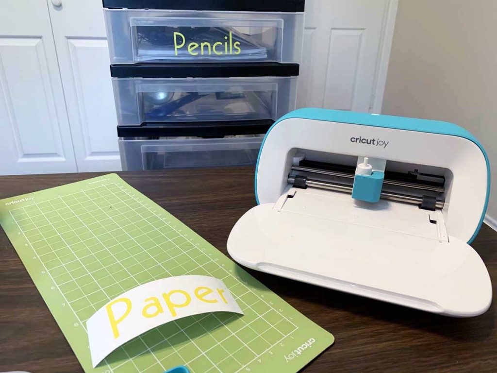 Using Cricut Joy to organize a supply cart