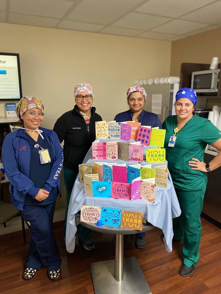 Omayra Casanova-Alicea created Cricut greeting cards for her local hospital nurses
