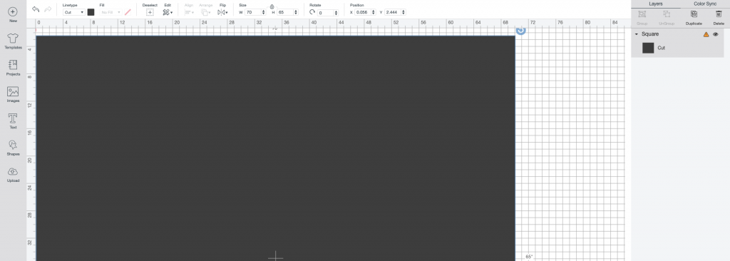 Cricut Design Space - creating a rectangle to mimic your window surface