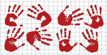 bloody handprints in Cricut Design Space
