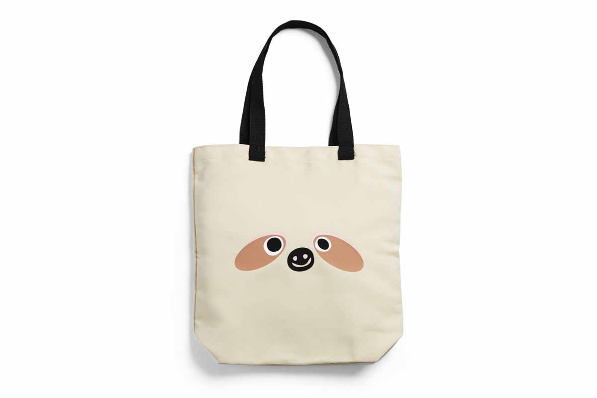 Tote with sloth face.