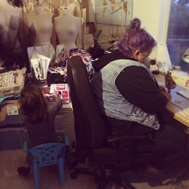 Ashley Nell Tipton working out of her sister's garage