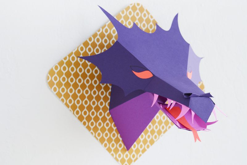 Cricut progetti: 3d Drago Montaggio a Parete