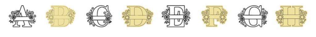 Cricut Access image set: Daisy Split Monograms