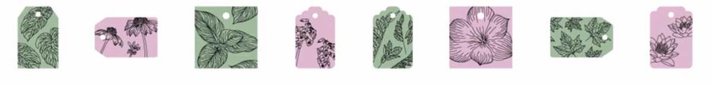 Cricut Access image set: Floral designs for custom gift tags.
