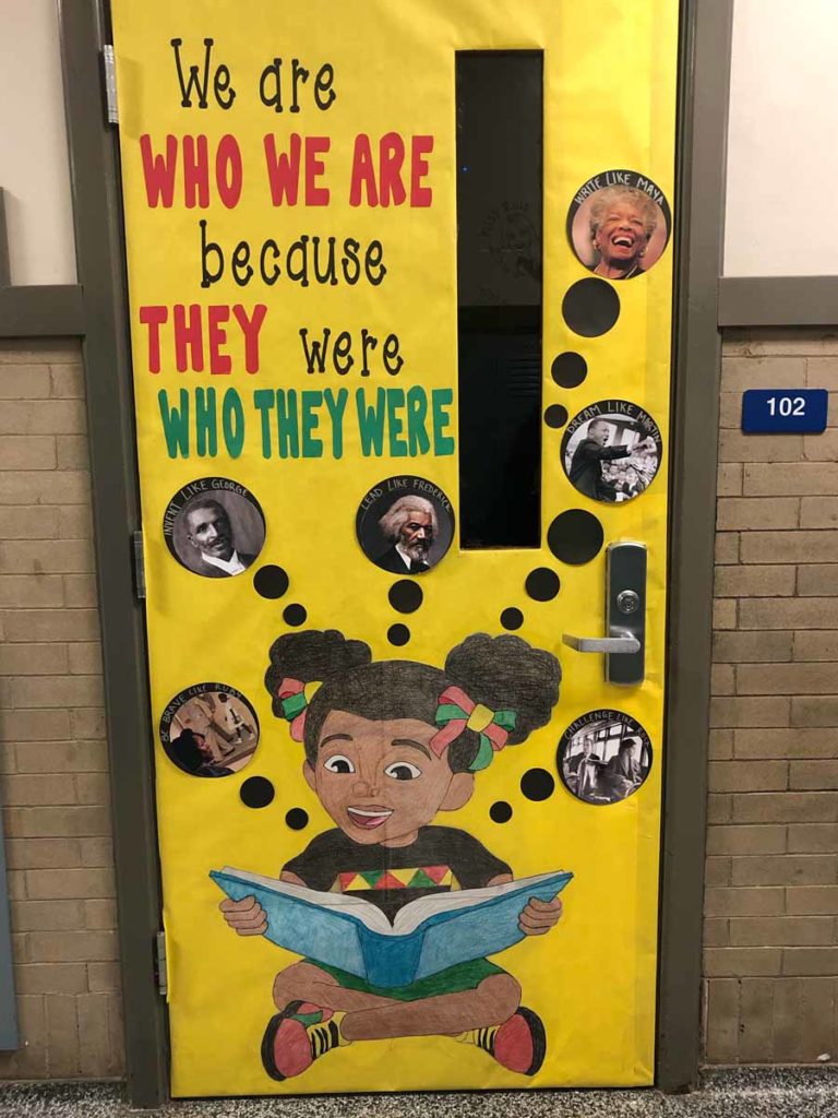 Jennifer Phillips - classroom door for Black History Month