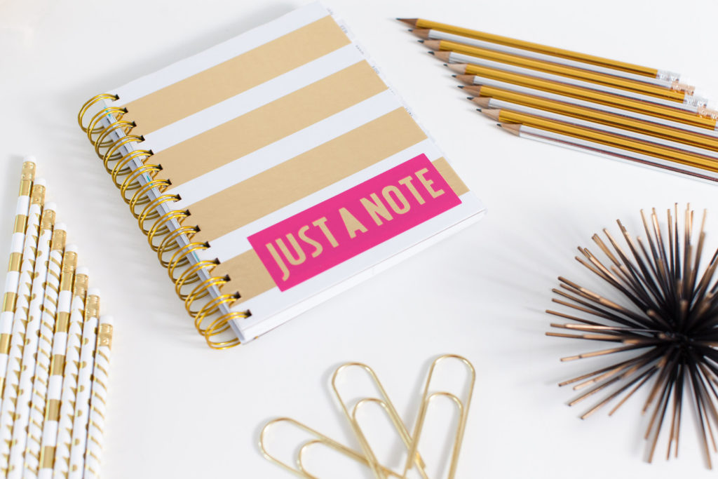 Notebook and pencils