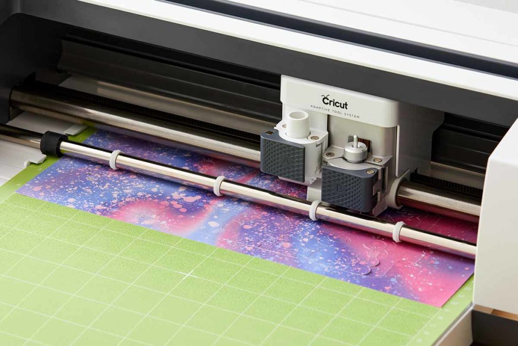 Cricut Maker using Infusible Ink on a StandardGrip green mat