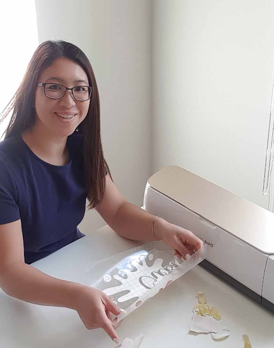 Liz Tu creating with her Cricut Maker