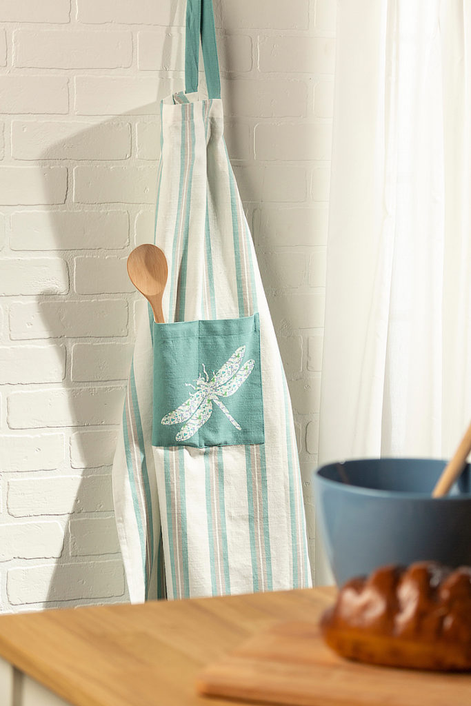 DIY gift idea for Mom. Apron hanging up in the kitchen.