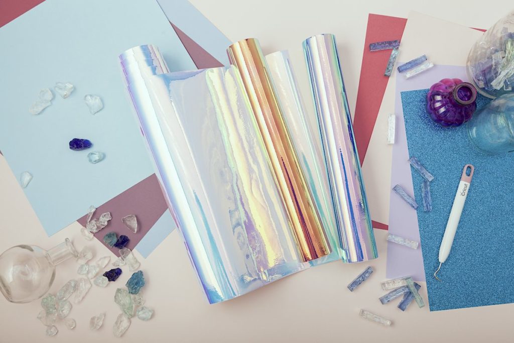 Cricut materials with glass rocks
