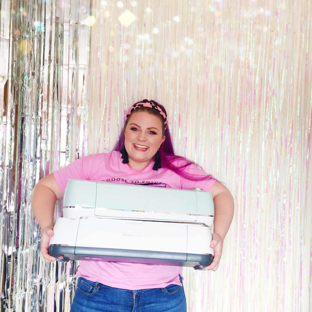 Emma Jewell with her Cricut machines