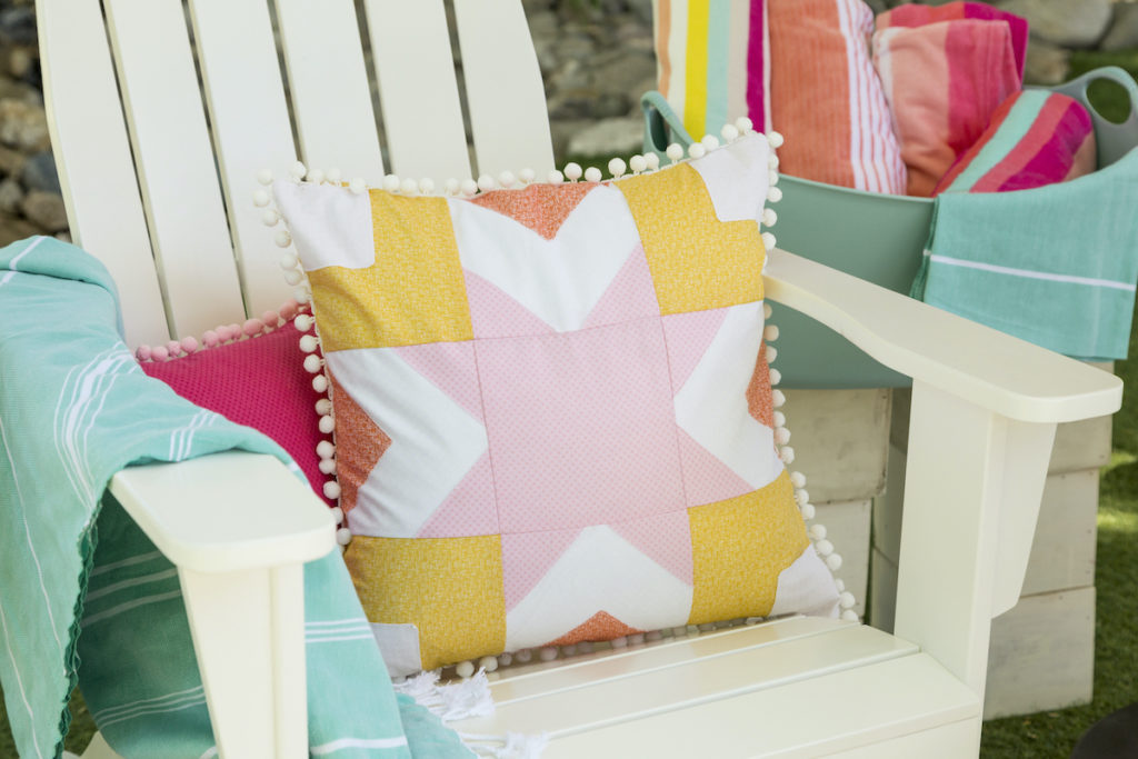 Pillow on patio chair