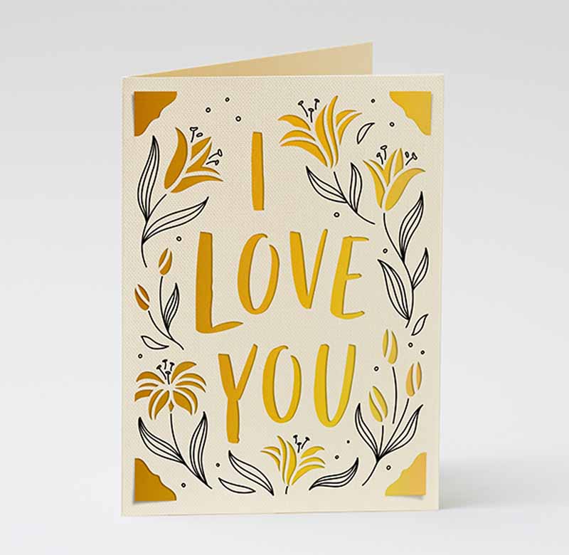 A Mother's Day "I love you" card made with Cricut - AU (Lily)