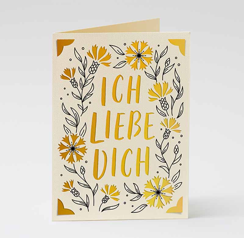 Mother's Day "I love you" card - German