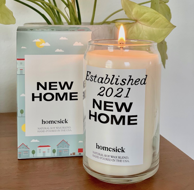 Personalized homesick candles.