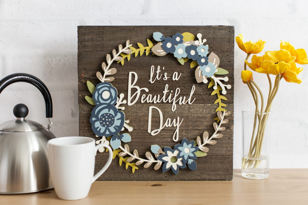 "It's a beautiful day" wood wall art