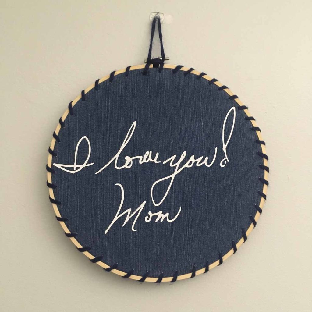 Nicol Corcoran - Embroidery Hoop from Mom's Jeans