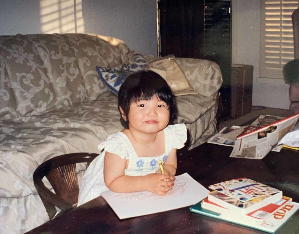 Jasmine Lucey as a child