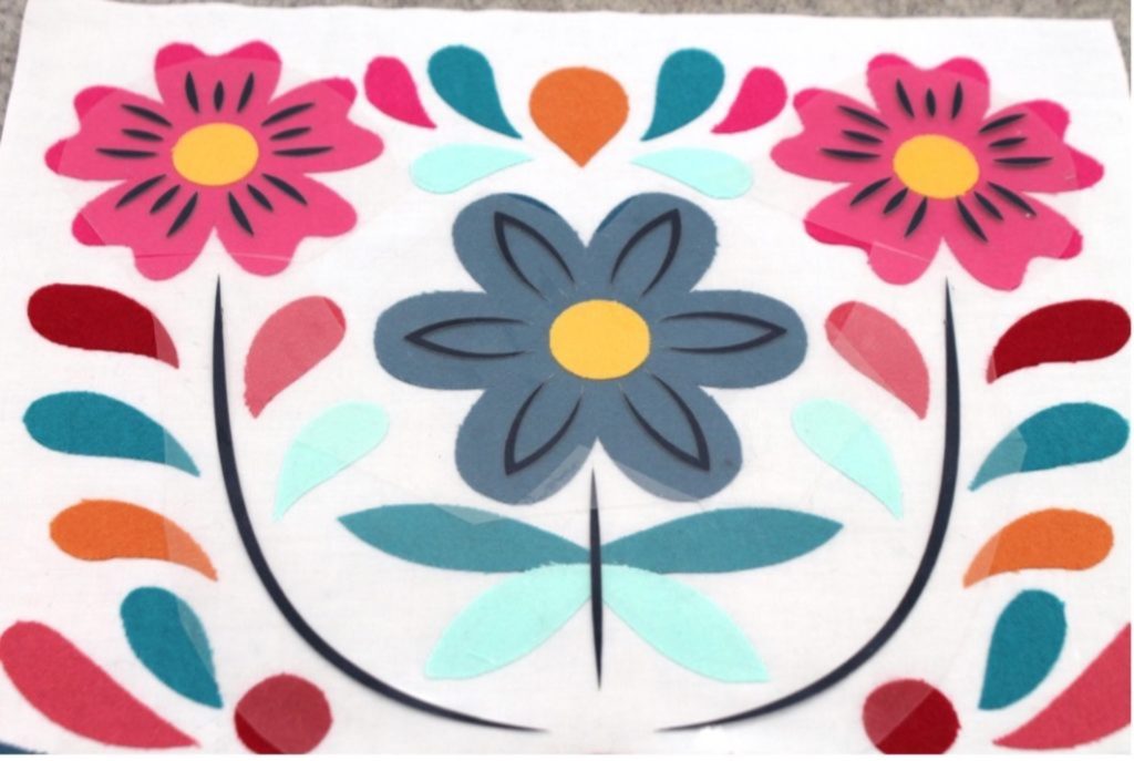 Mexican floral design quilt block