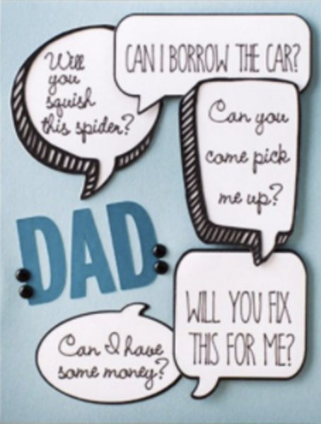 dad speech bubble card