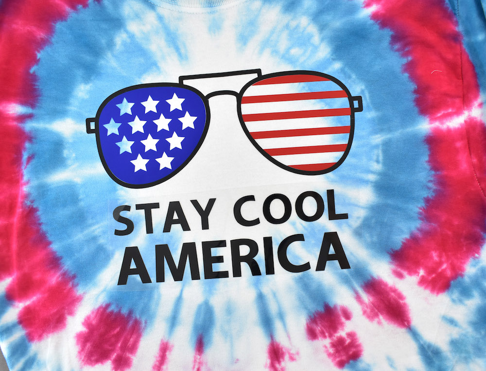 Craft bold, colorful 4th of July tie-dye t-shirts with Cricut