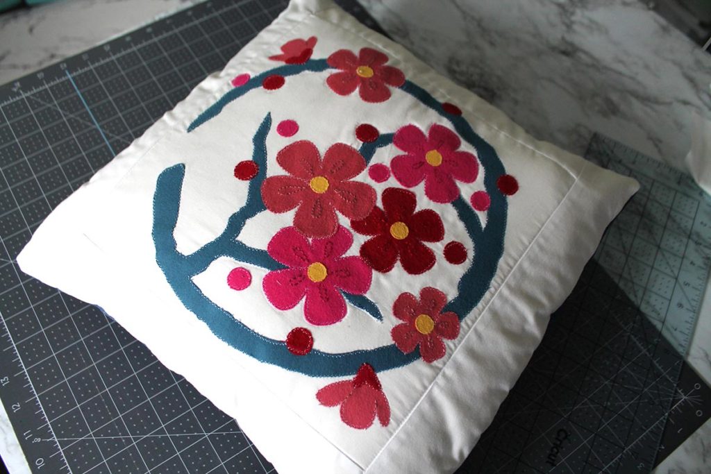 completed pillow sham