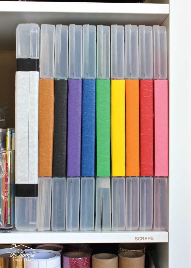 Colorful Craft Room Storage: Organize Your Vinyl Scraps