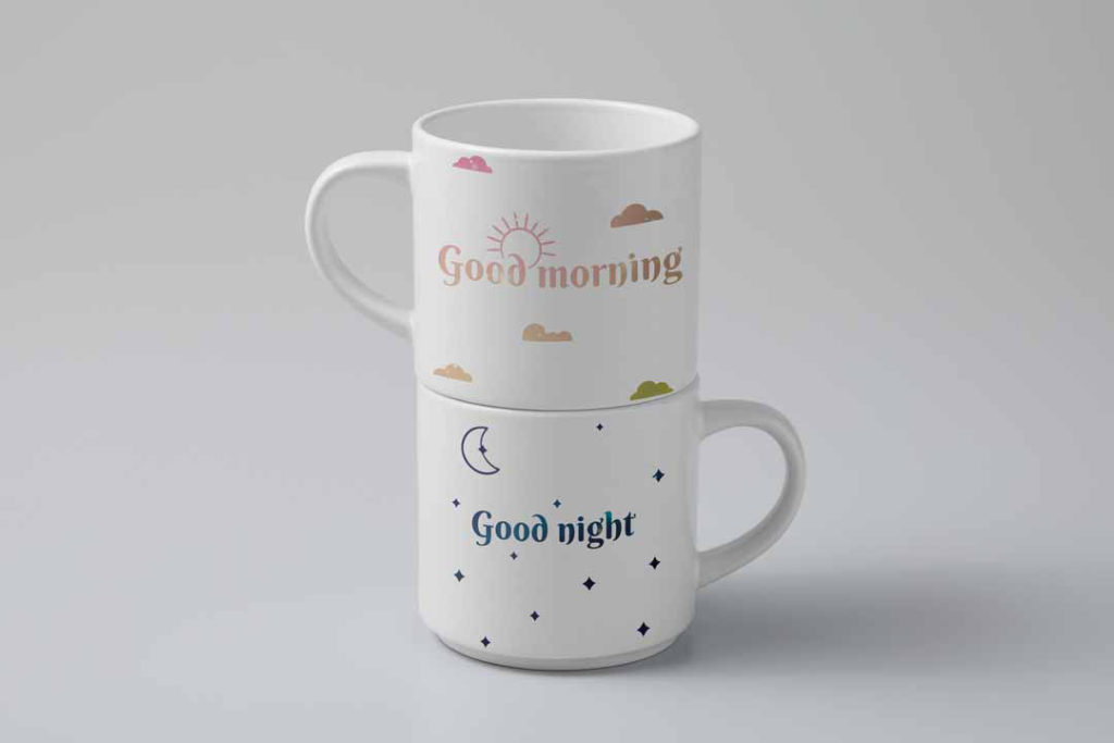 Cricut Stackable Mugs - Good Morning or Good Night
